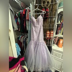 Christina Wu Lavender Strapless Mermaid Prom Dress